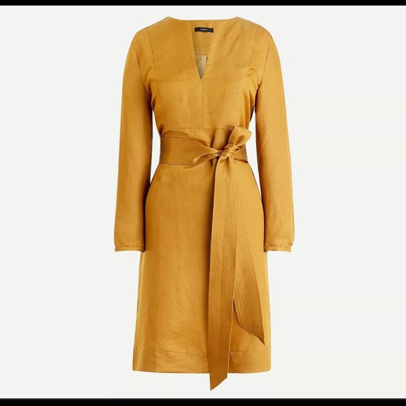 J. Crew Dresses & Skirts - NWT J Crew Linen blend XL dress Honey Brown $118